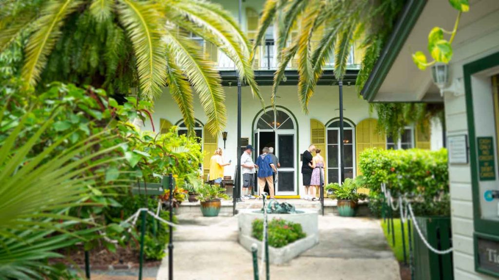 Exterior view of the Hemingway House in Key West - Top tourist sttractions