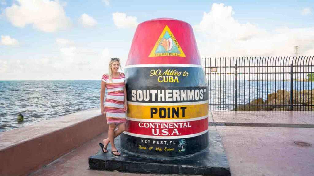 Southernmost Point bouy Key West girl